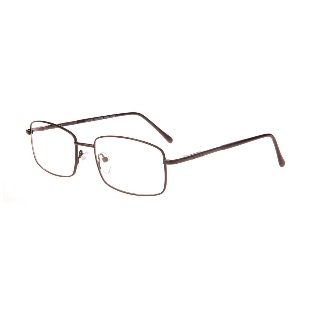 NEW HORIZON EYEWEAR Black COMPASS Eyeglasses 55mm with Case
